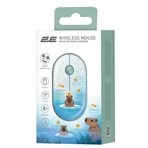 Мышь 2E MF300 Silent WL BT CAPYBARA:TANGERINE