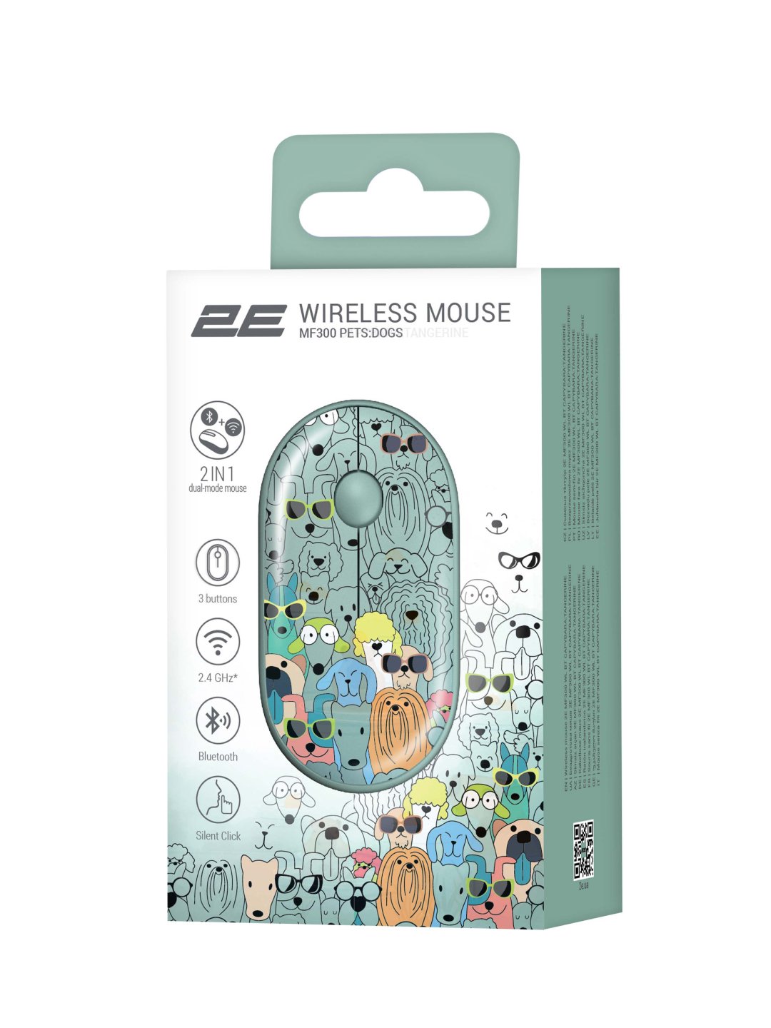 Мышь 2E MF300 Silent WL BT PETS:CATS&DOGS
