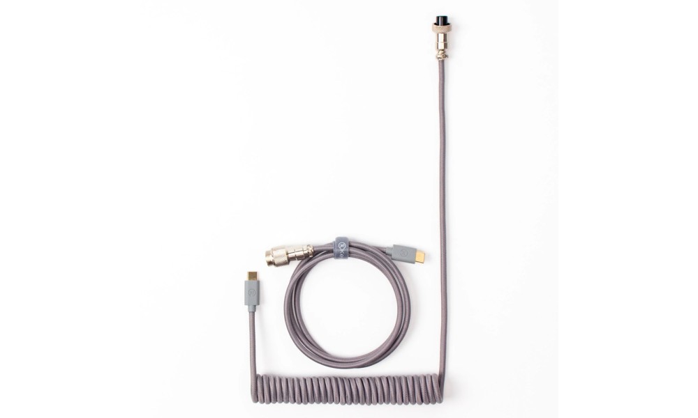 Aviator Cabel Type-A/Type-C Keychron Coiled Cable Grey