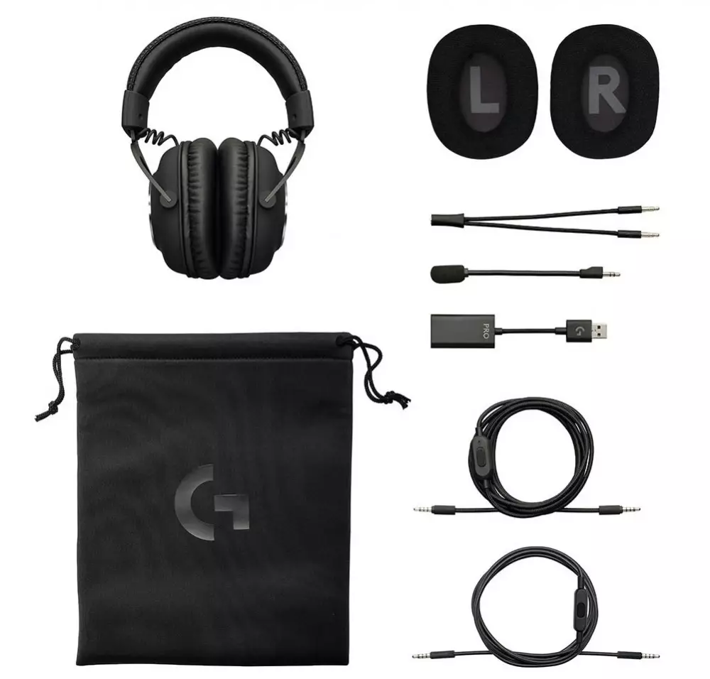 LOGITECH g PRO simli o'yin eshitish vositasi-qora-USB DAC