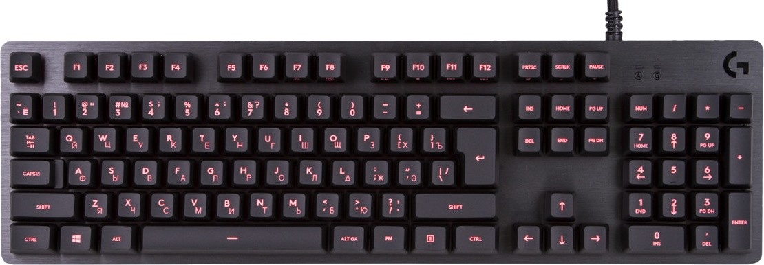 LOGITECH G413 Corded Mechanical Игровой клавиатура- CARBON - RUS - USB