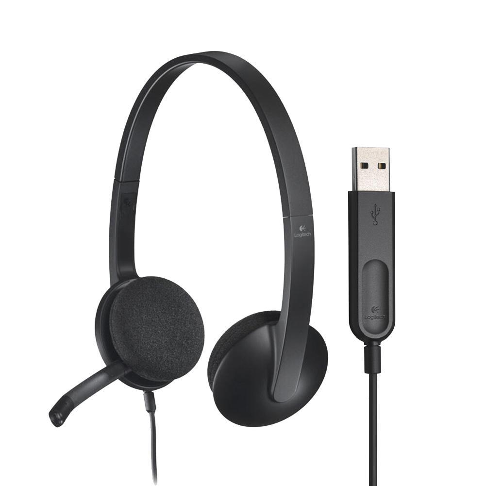 LOGITECH H340 simli eshitish vositasi-qora-USB