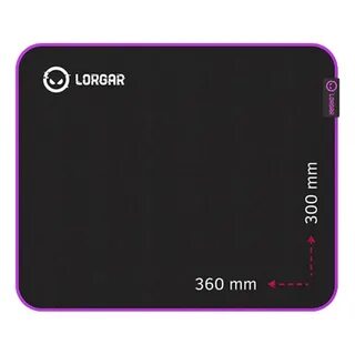 Lorgar Main 313, Игровая мышь pad, High-speed surface, Purple anti-slip rubber base, size: 360mm x 300mm x 3mm, weight 0.195kg