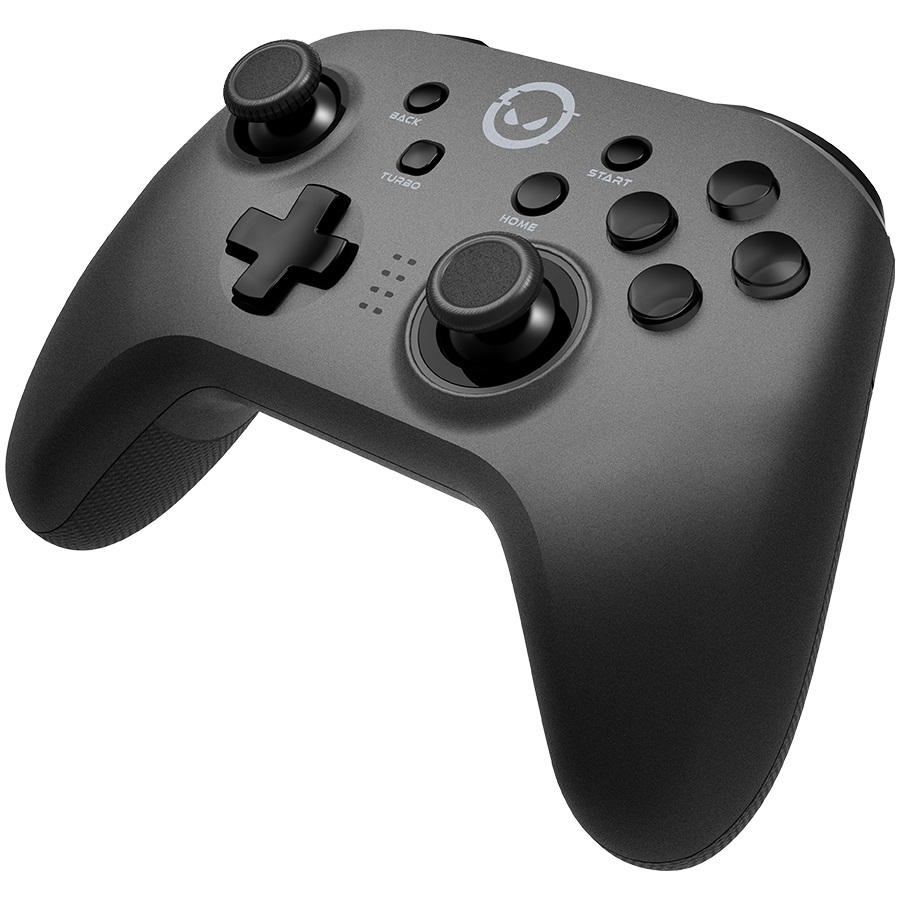 LORGAR TRIX-510, Gaming controller, Black, BT5.0 Controller with built-in 600mah battery, 1M Type-C charging cable ,6 axis motion sensor support nintendo switch ,android,PC, IOS13, PS3, normal size dongle,black