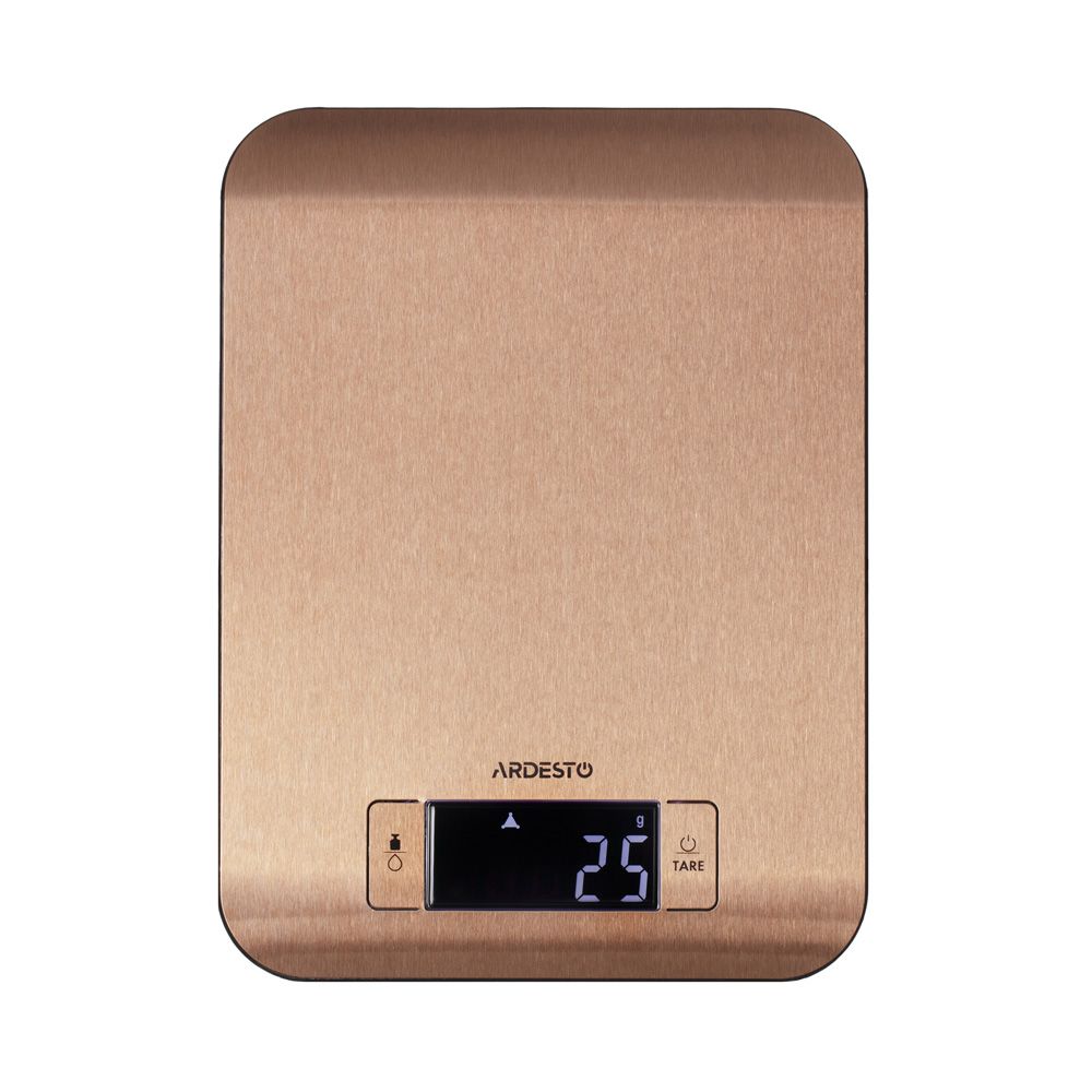 Весы кухонные Ardesto scales for kitchen 5кг, CR2032x2 included, iron, bronze, SCK-898R