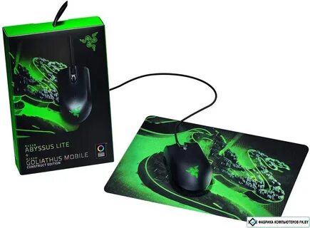 Игровая мышь Razer Abyssus Lite в комплекте с ковриком Goliathus Mobile Construct Edition / Мышь + Pad RAZER Abyssus and Goliathus Terra Speed (RZ83-02730100-B3M1)