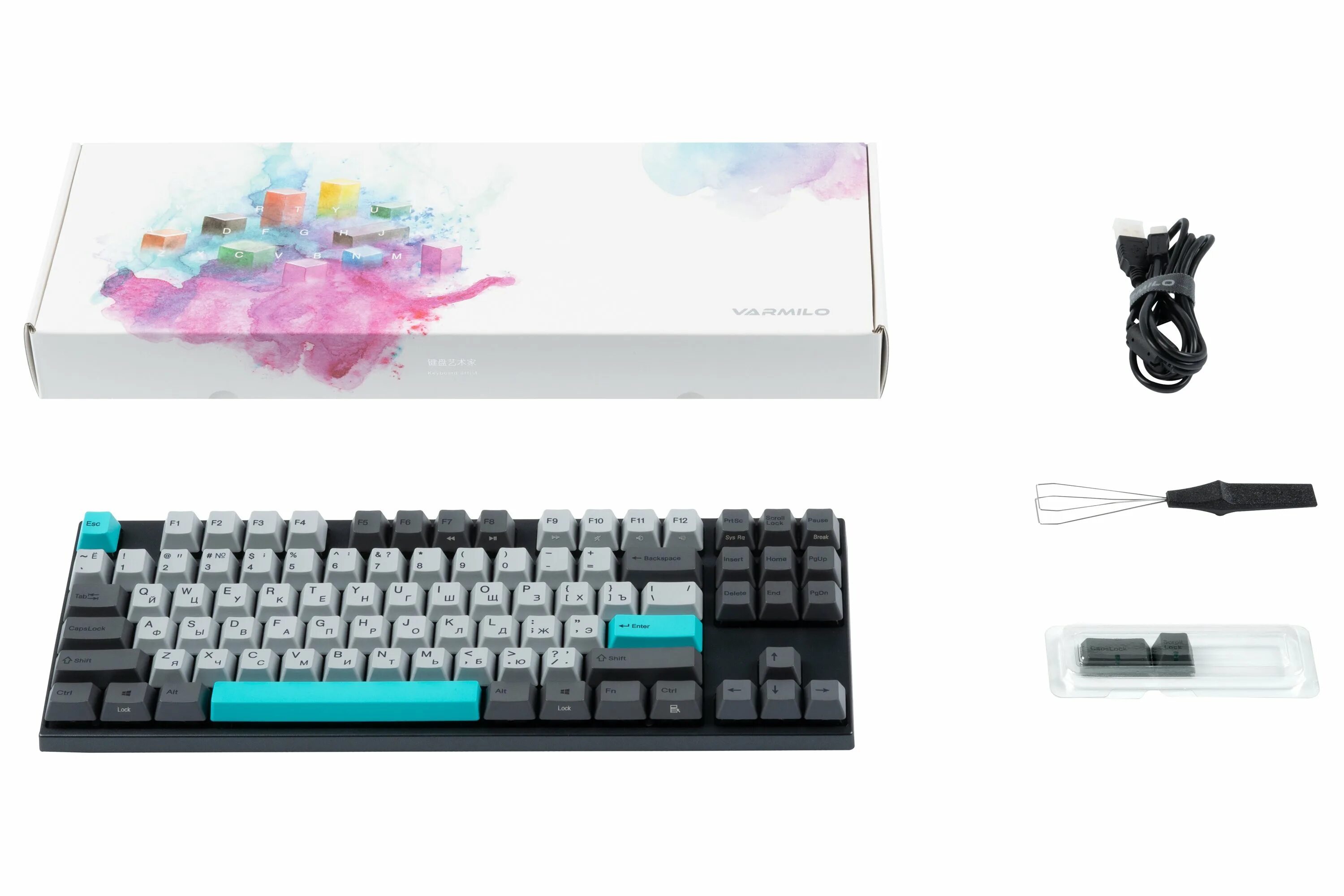 Клавиатура Varmilo MA87M V2 Moonlight, EC Rose V2,RU