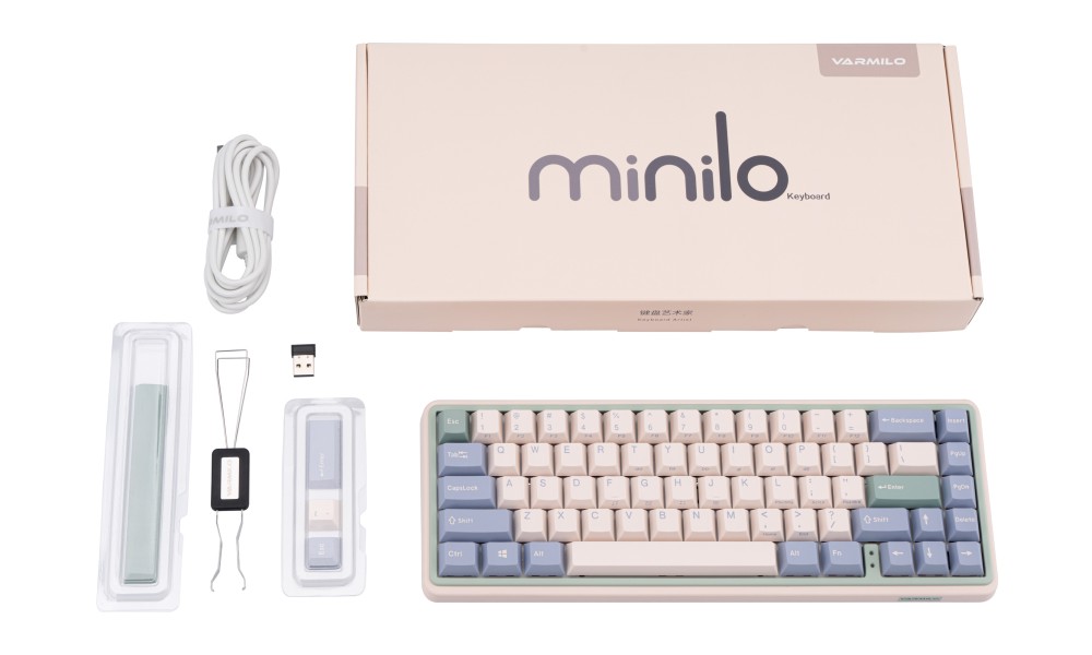 Клавиатура Varmilo Minilo VXT67 HOT-SWAP Eucalyptus Gateron G Pro 2.0 Silver EN