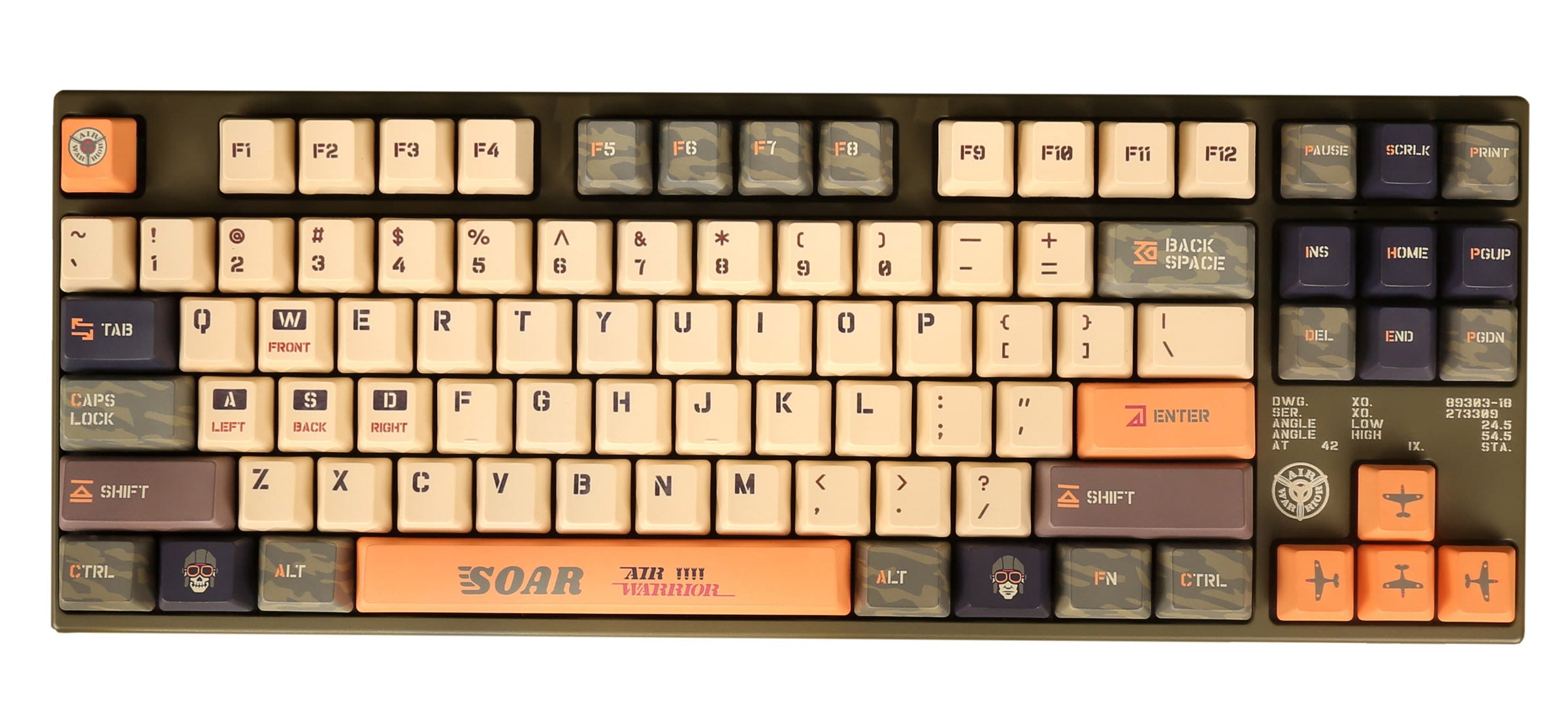 Клавиатура Varmilo VEA87 Warrior-Soar TTC Speed Gold EN