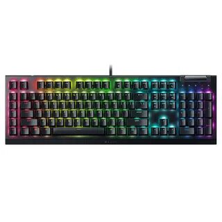 Razer Keyboard mechanical BlackWidow v4 x 110key, Green Switch, USB-A, EN/RU, RGB, black simli klaviatura
