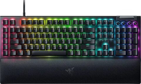 Клавиатура проводная Razer Keyboard mechanical BlackWidow V4 X, 110key, Yellow Switch, USB-A, EN/RU, RGB, black
