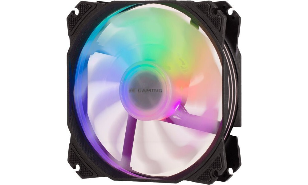 Корпусный вентилятор для ПК 2E GAMING Air Cool ACF120MB-ARGB, 3x120мм, 2000rpm, 4pin PWM +5VARGB, 20.5dBa, чёрный