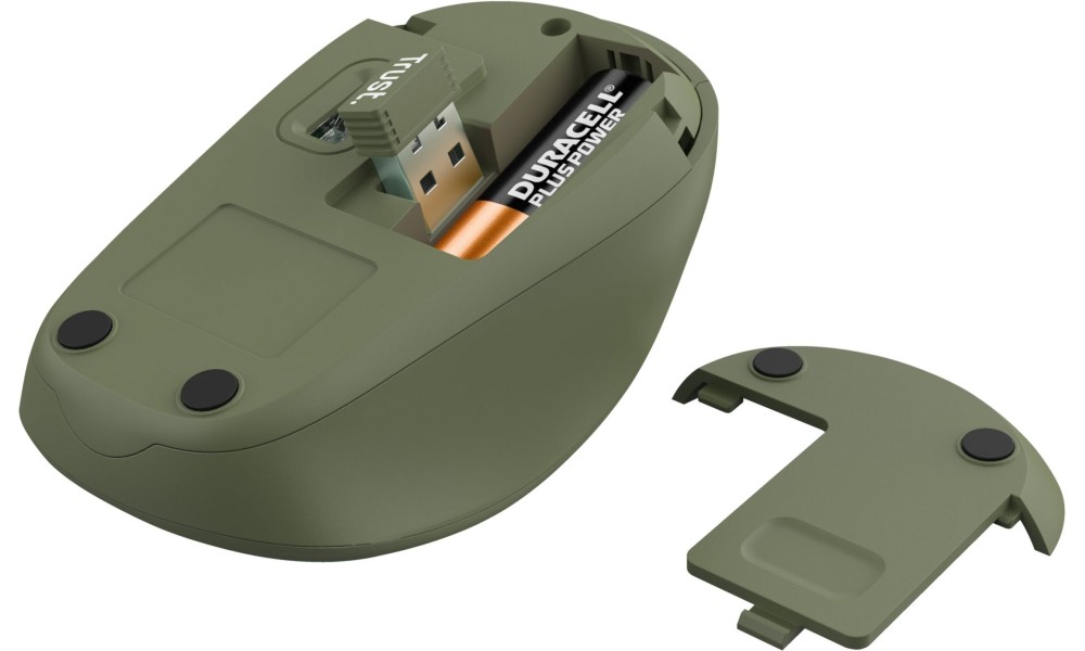Мышь Trust Yvi+ Silent WL ECO Green