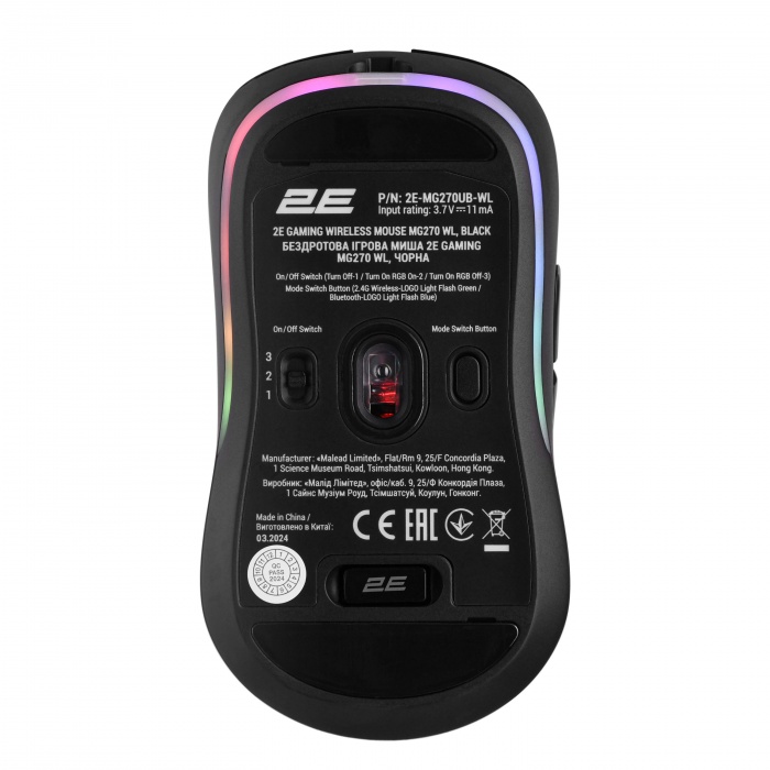 Мышь игровая 2E GAMING MG270 WL, WL/BT Black
