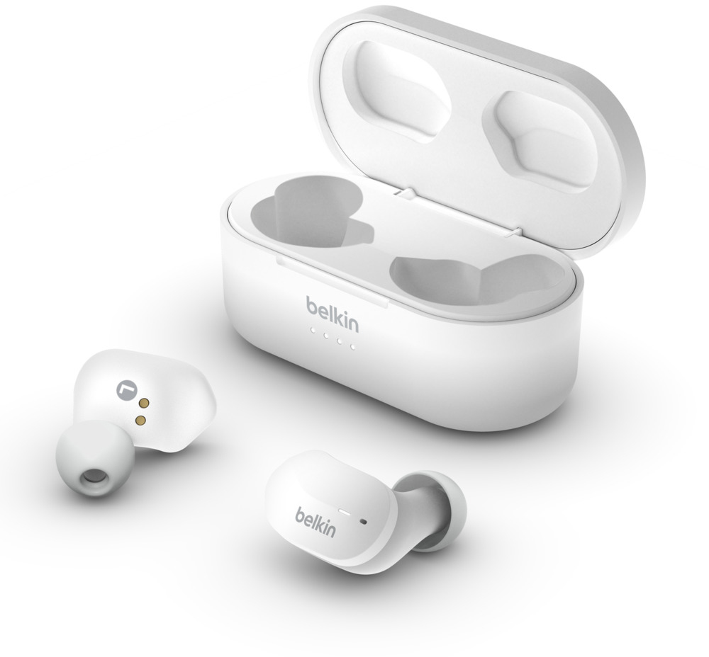 Belkin Soundform Play Haqiqiy Simsiz Oq Quloqchinlar