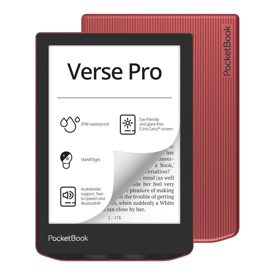 Электронная книга PocketBook 634 Verse Pro, Passion Red