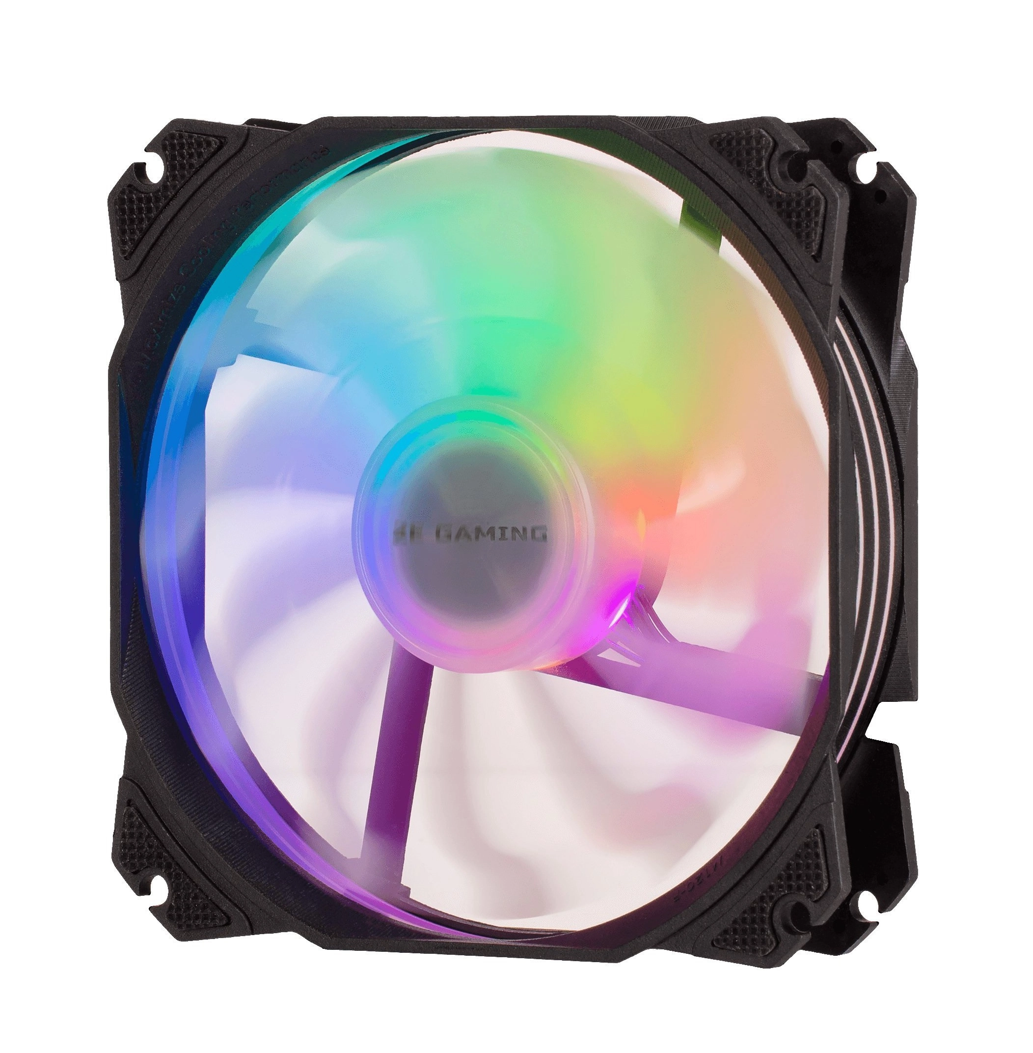 Корпусный вентилятор 2E GAMING AIR COOL (ACF120PW-RGB), 120мм,2510-4PIN, белые лопасти, черная рамка