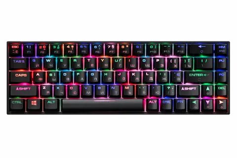 Клавиатура игровая 2E GAMING KG370 RGB 68key Gateron Blue Switch USB Black Ukr