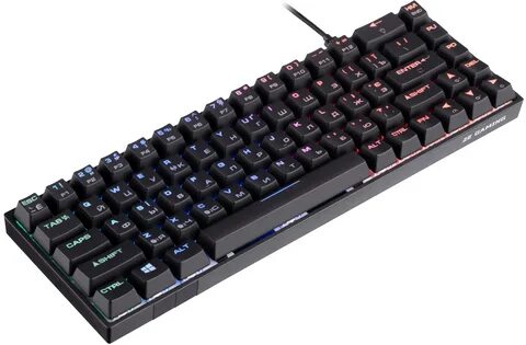 Клавиатура игровая 2E GAMING KG370 RGB 68key Gateron Brown Switch USB Black Ukr