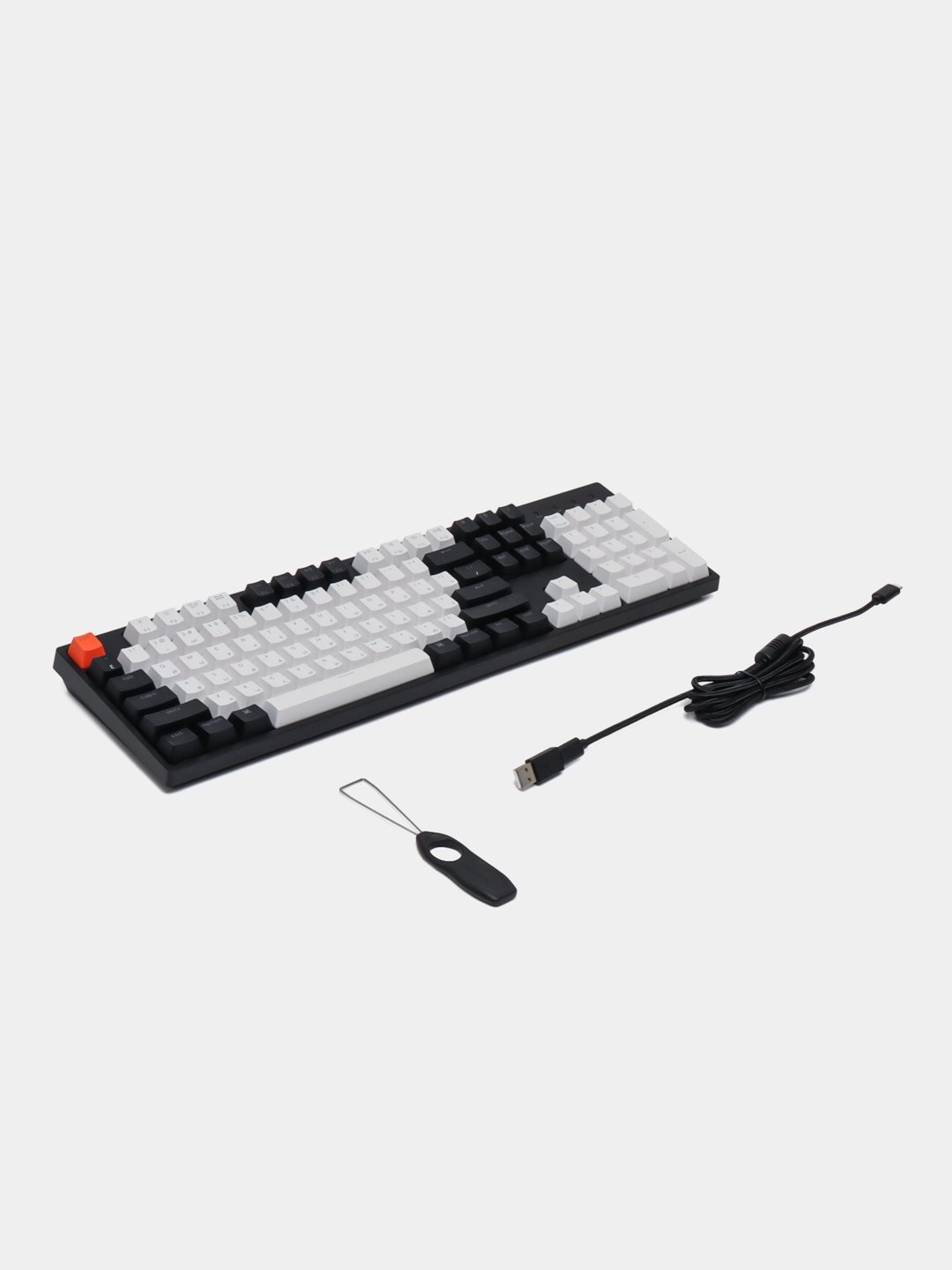 Клавиатура механическая Keychron C2 104Key, Gateron G Pro Blue, Hot-Swap, USB-A, EN/UKR, RGB, Black