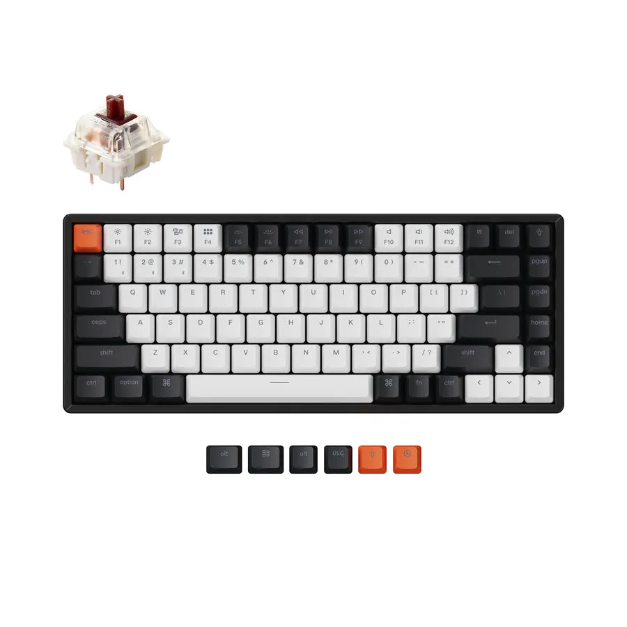 Клавиатура механическая Keychron K2 84 Key Aluminum Frame HotSwappable Gateron RGB Red Russian Layout