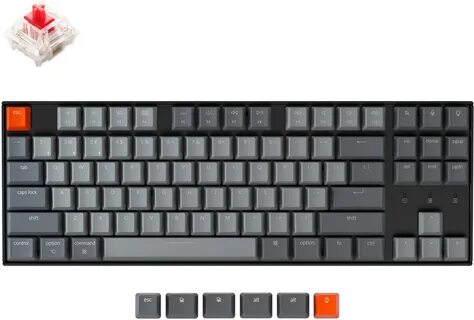 Клавиатура Keychron K8 87 Key Gateron G pro Red White Led Hot-swap Black