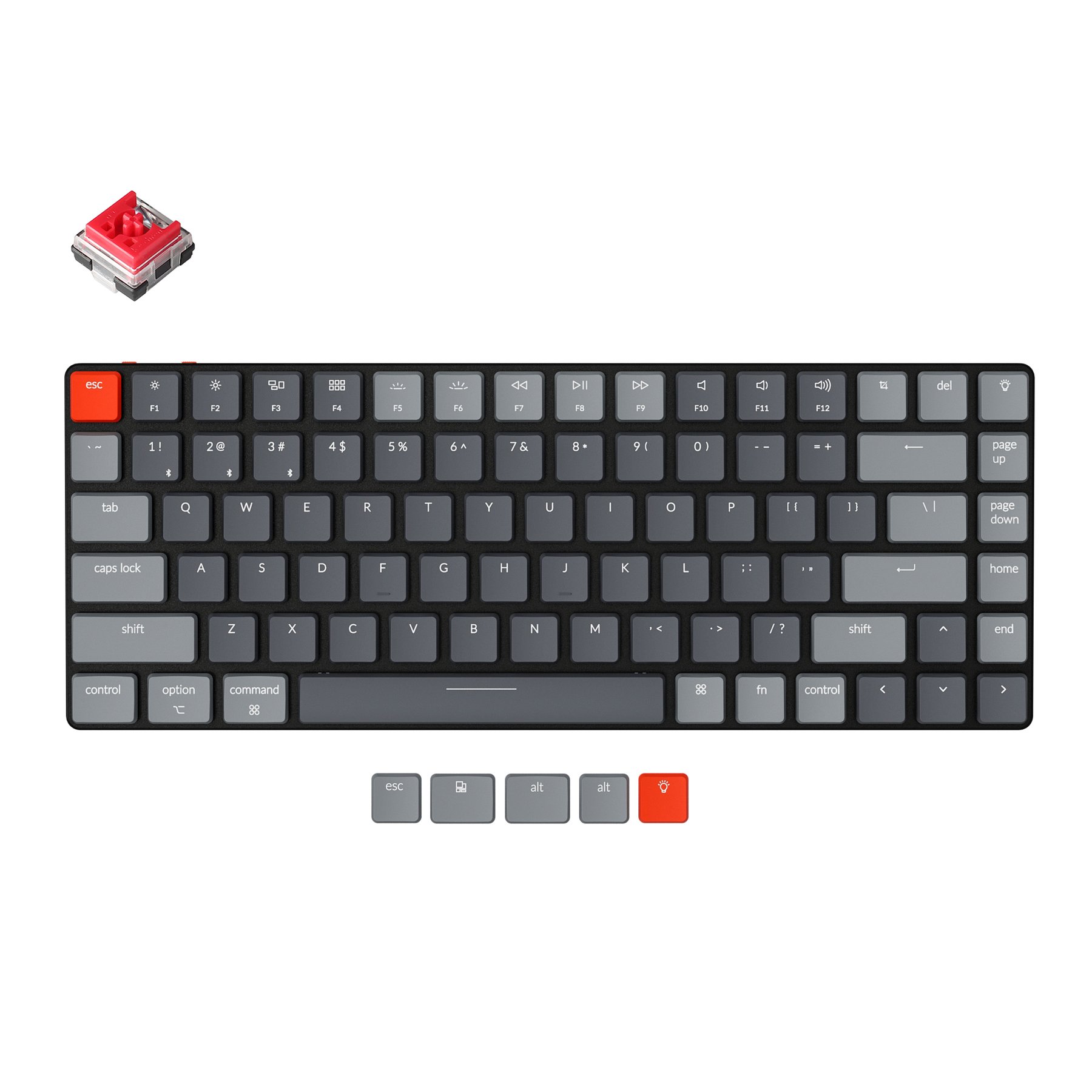 Клавиатура механическая оптическая Keychron K3 84 Key Low Profile HotSwappable White LED Blue Russian Layout