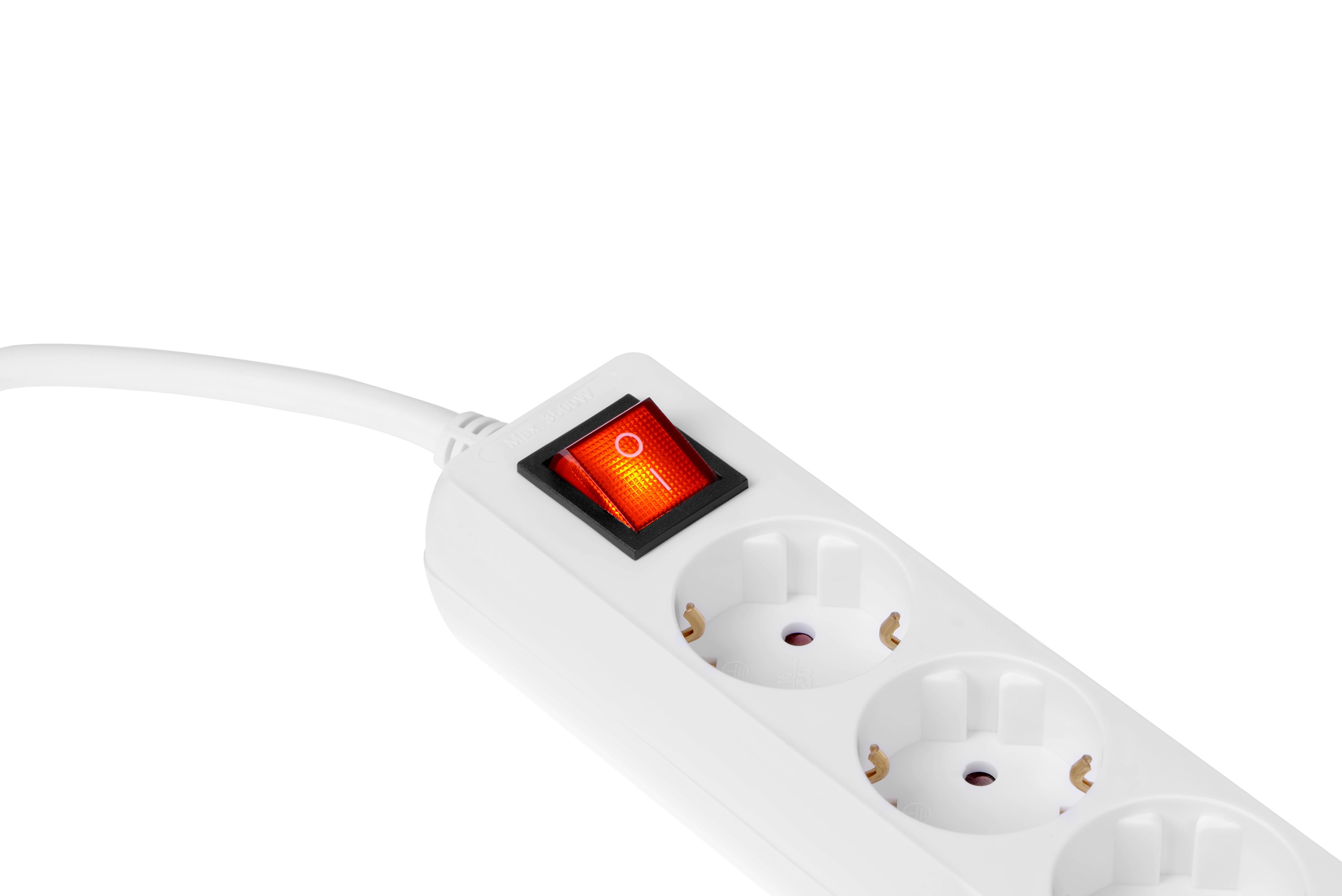 2E 5XSchuko kuchlanish filtri kalitli, 3G*1,5 mm, 1,8 m, oq