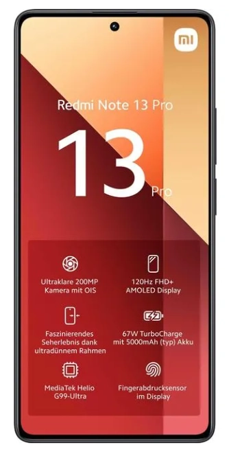 Смартфон Xiaomi Redmi Note 13 Pro 8/256GB Midnight Black