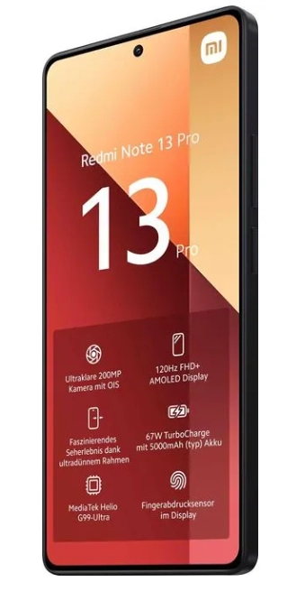Смартфон Xiaomi Redmi Note 13 Pro 8/256GB Midnight Black
