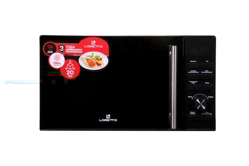 Mikroto‘lqinli pech LORETTO LM-2106BL 20L Black