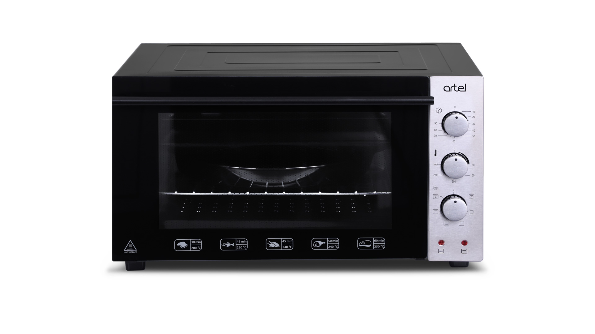 Электрическая духовая печь: Artel, отдельно стоящая MD 4218 L  Black/Black/Красный