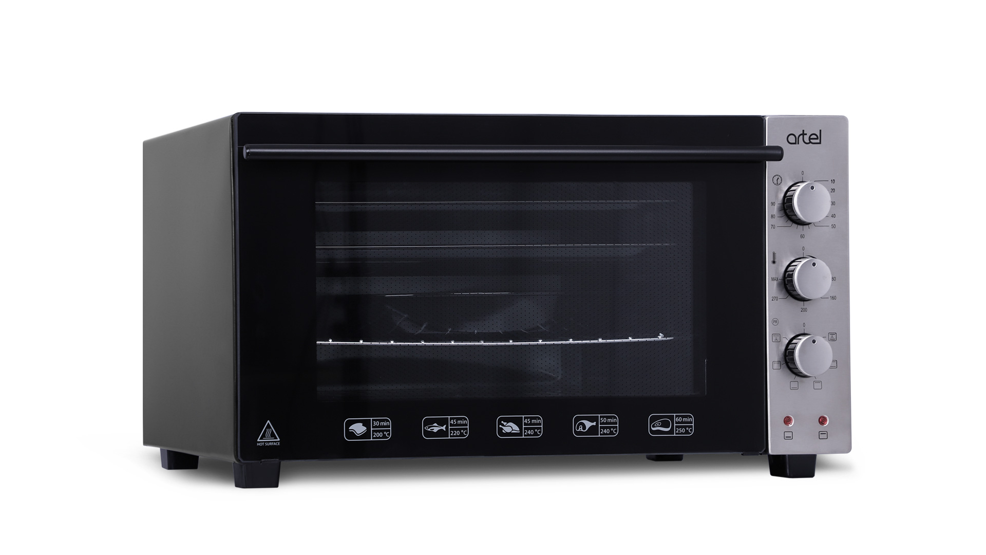 Электрическая духовая печь: Artel, отдельно стоящая MD 4218 L  Black/Black/Красный