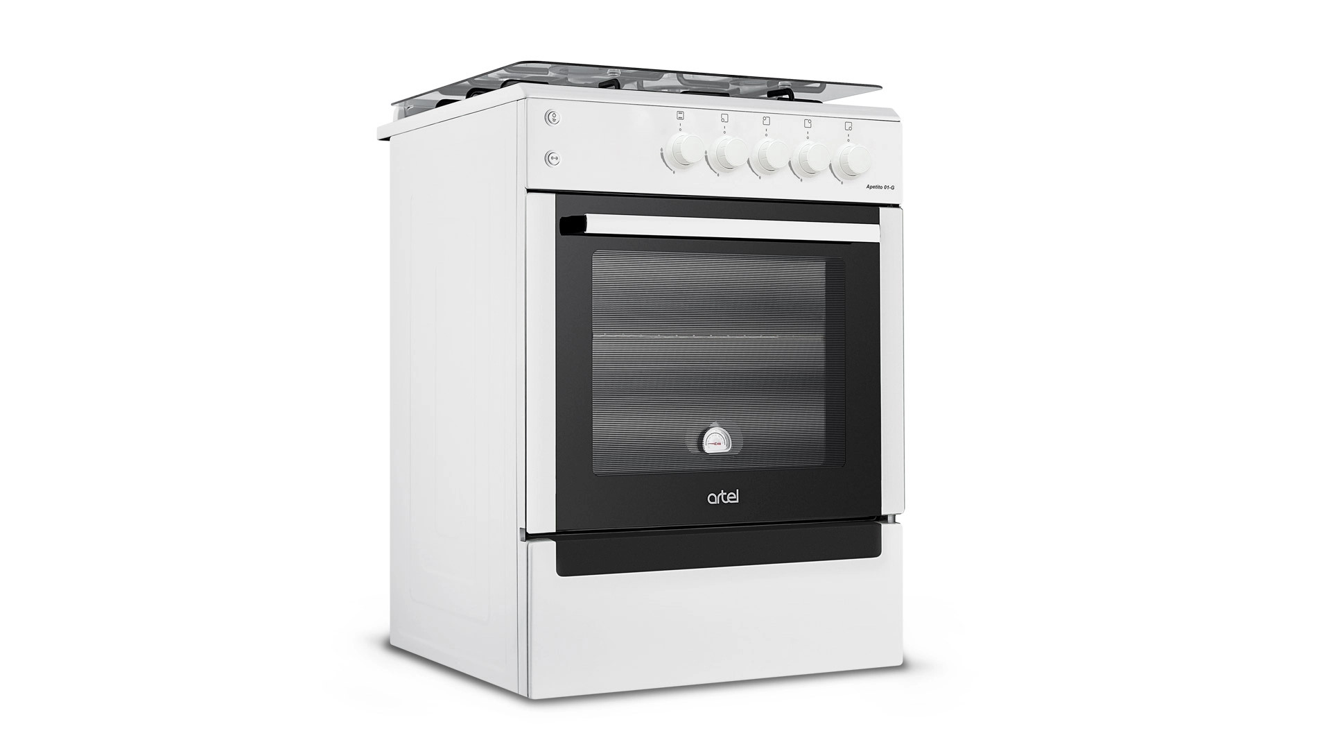 Бытовая газовая плита: Artel, Apetito 01-G ГП c ГК White
