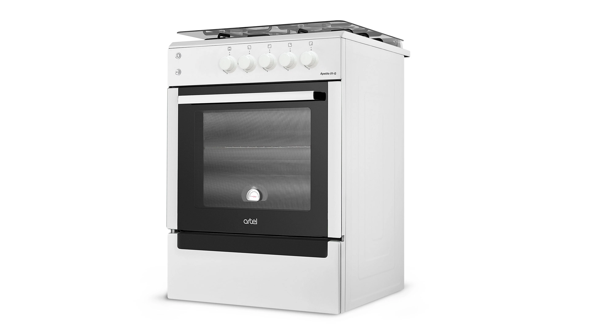 Бытовая газовая плита: Artel, Apetito 01-G ГП c ГК White