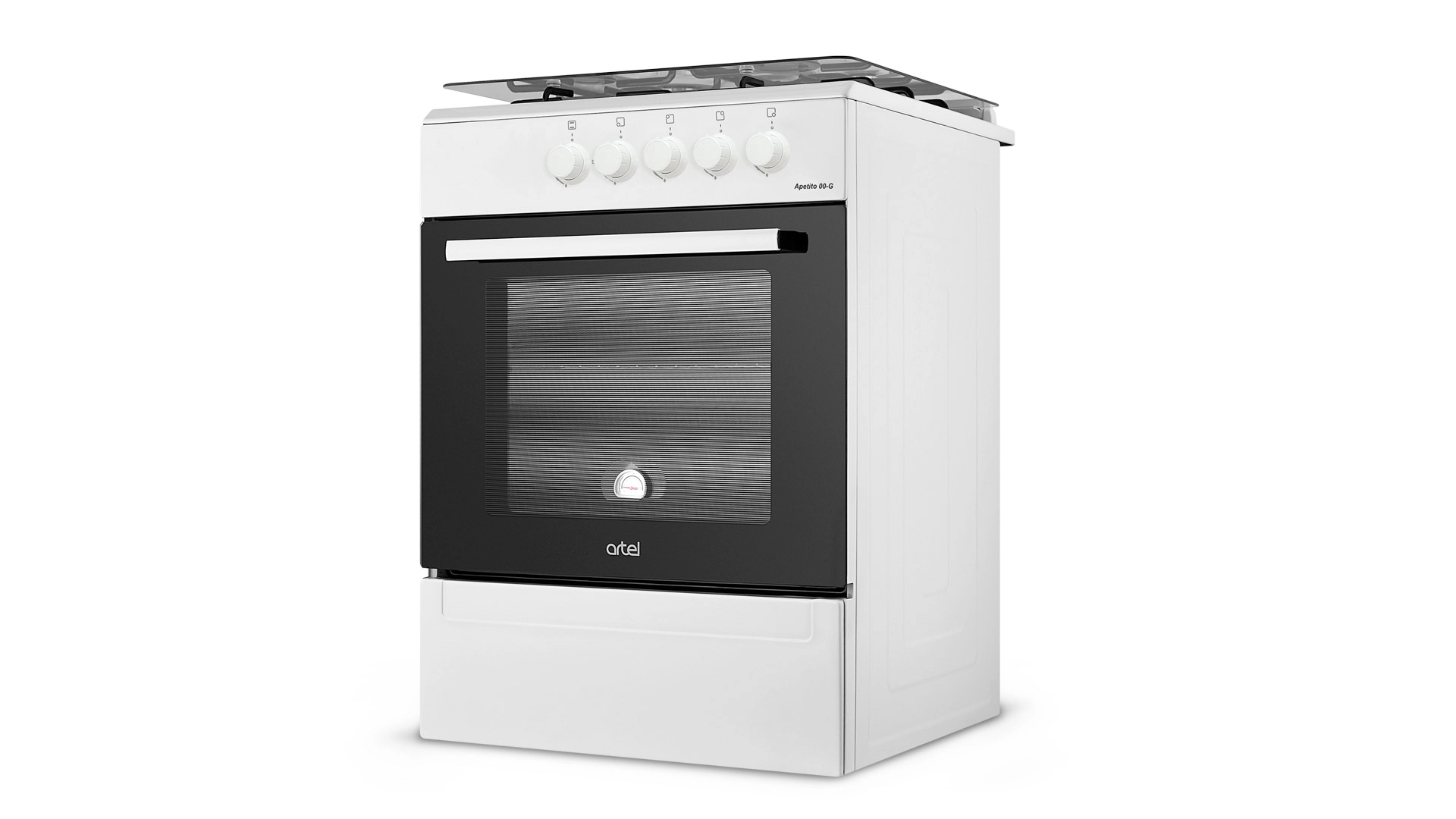 Бытовая газовая плита: Artel, Apetito 00-G ГП с ГК White