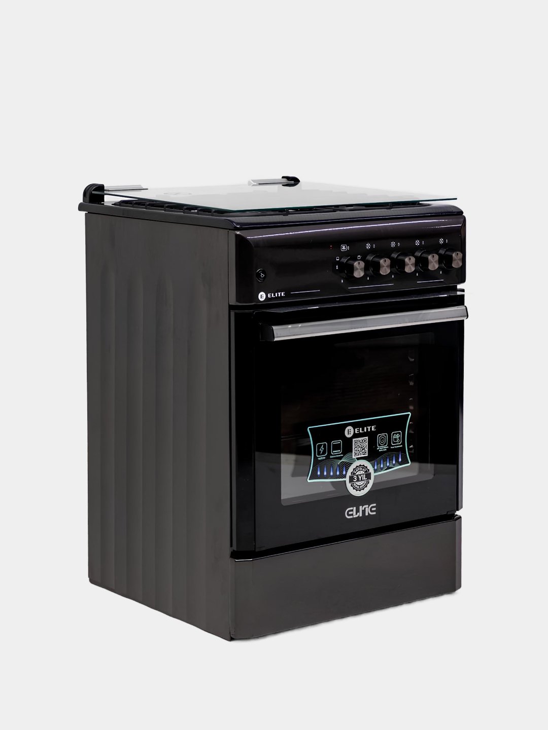 Gaz va elektr pechka: Elite, ELT GS - 6031 rangi quyuq kulrang