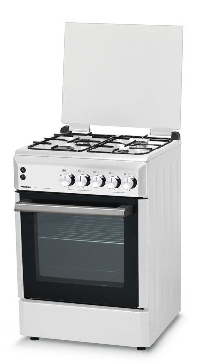 Бытовая газовая плита: ROSSO, kabsa 40 white White, гофрокоробка
