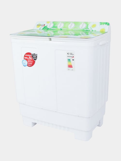 Kir yuvish mashinasi Brando BRWM-TT8-SS, 8kg, yarim avtomatik, White