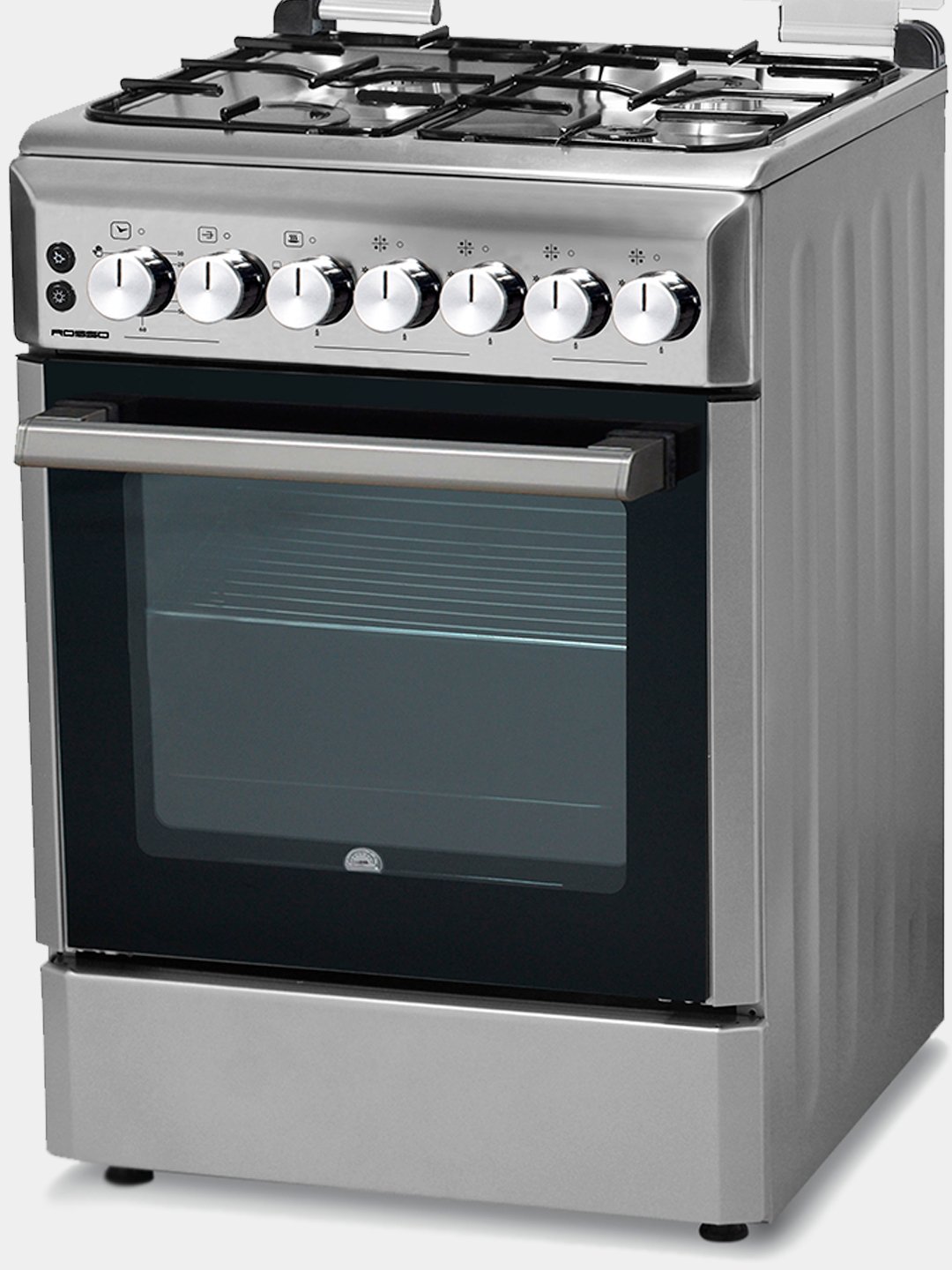 Бытовая газовая плита: ROSSO, andalusiya 40 inox/black  черный inox, гофрокоробка