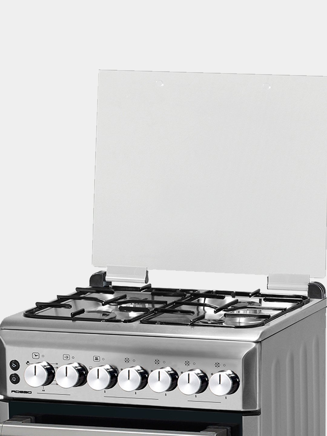 Бытовая газовая плита: ROSSO, andalusiya 40 inox/black  черный inox, гофрокоробка