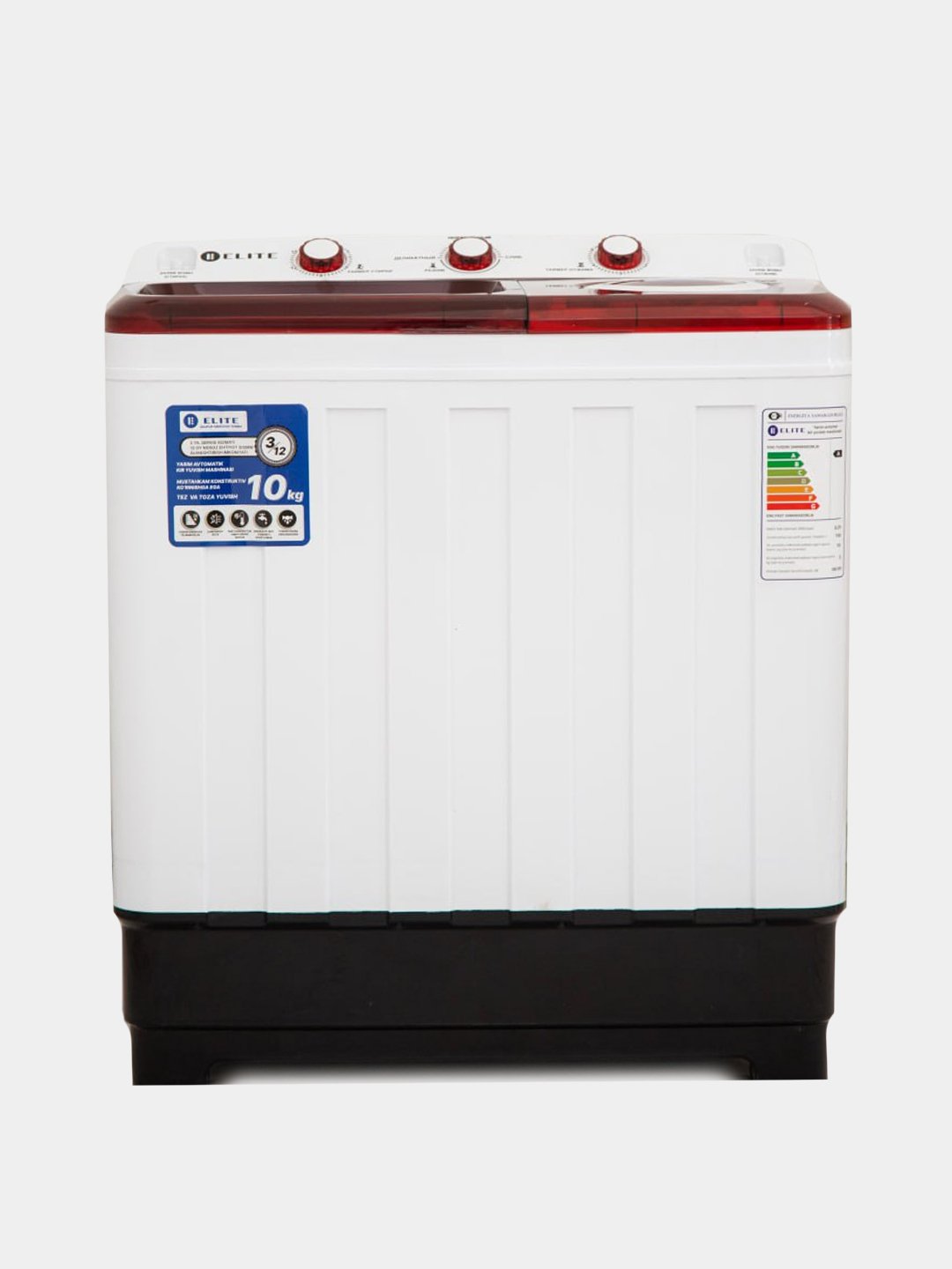 Стиральная машина полуавтомат ELITE WM-5128 10кг, Red-White