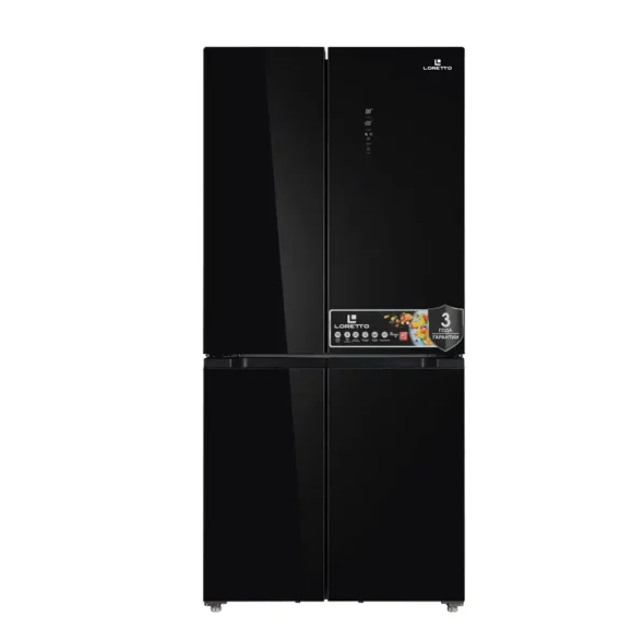 Холодильник LRF-510GBL INVERTOR NO FROST Black стеклянный сенсорный экран 490л