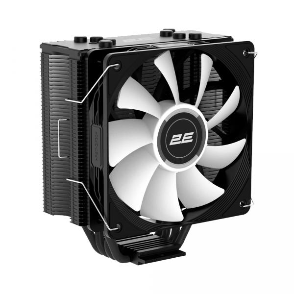 Процессорный кулер 2E GAMING Air Cool ACN120B-ARGB, LGA1700, 1200, 115x, 1366, AM5, AM4, AM3, AM3+, AM2 ,AM2+, FM2, FM1 4pin PWM, 3pin +5VARGB, TDP 180W