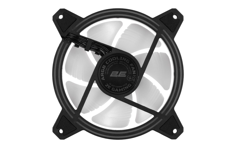 Корпусный вентилятор 2E Gaming Air Cool Infinity M ACF120IMW-ARGB, 120mm, 1200rpm, 3pin, 3pin+5VAura, 22dBa