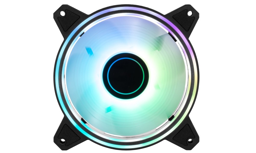 Корпусный вентилятор 2E Gaming Air Cool Infinity M ACF120IMW-ARGB, 120mm, 1200rpm, 3pin, 3pin+5VAura, 22dBa