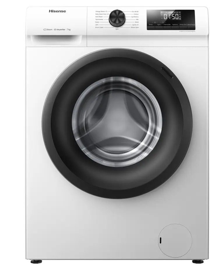 Стиральная машина Hisense WFQP7012EVMT 7 кг/BLDC Inverter Grey