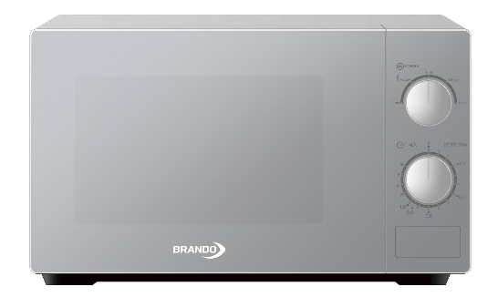 Mikroto‘lqinli pech Brando BRA-MM720CBUS Grey 20L