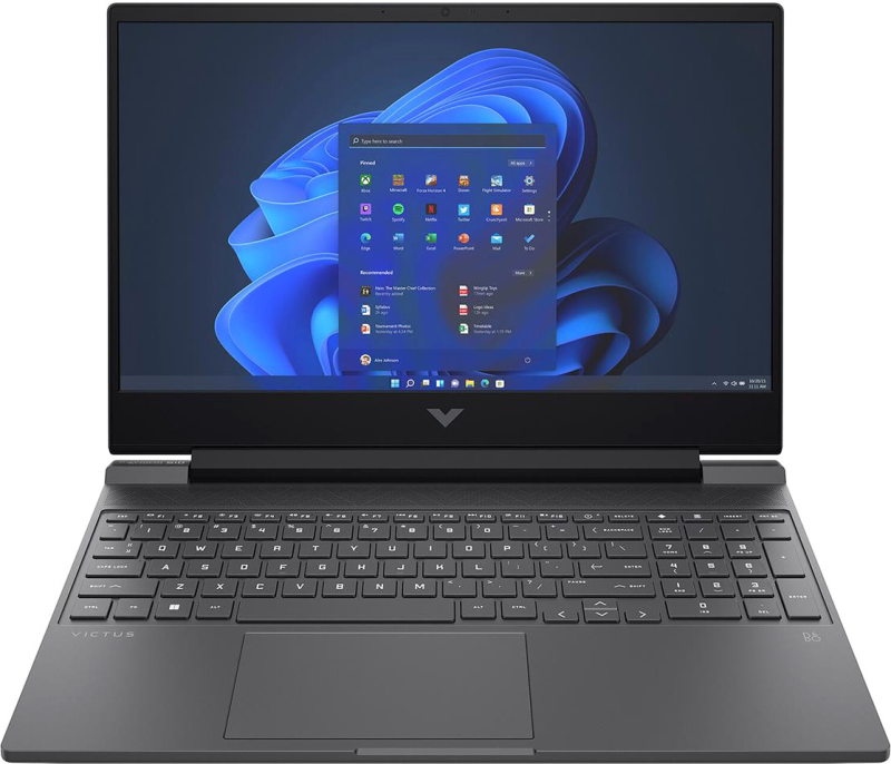 Ноутбук HP Victus 15-fa0025nr (6E0L0UA) / i5-12500H / 8GB / SSD 512GB / RTX3050 4GB / 15.6", черный