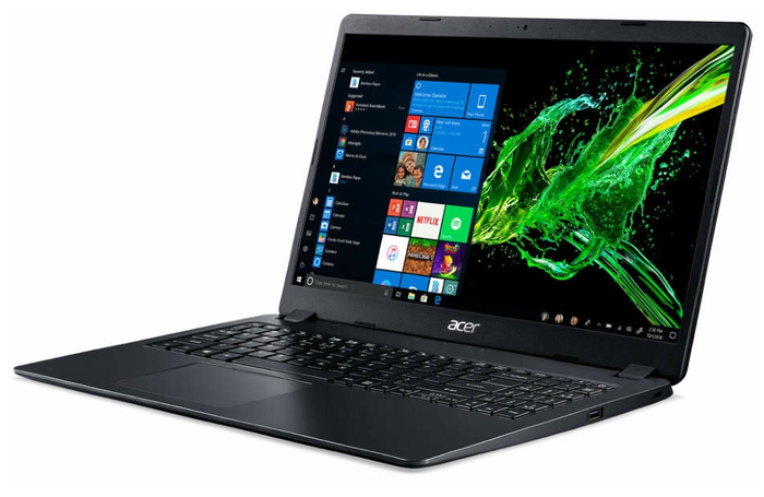 Aspire 3 noutbuk A315-56-315A / i3-1005g1 / 8GB / SSD 128GB / HDD 1TB, qora